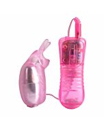 Jelly gems gelatin vibrator 14 pink bunny