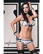 Leg avenue bra and knickers set white lace