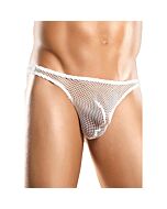 Male white thong power network