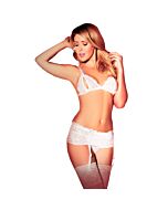 Kiss me peek a boo white set of 3 pieces