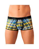 Male boxer power enhancer blue digital print