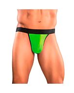 Male power micro thong transparent neon lime