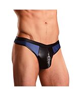 Blue zipper Male thong power