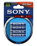 AAA alkaline batteries Sony Plus 4 units