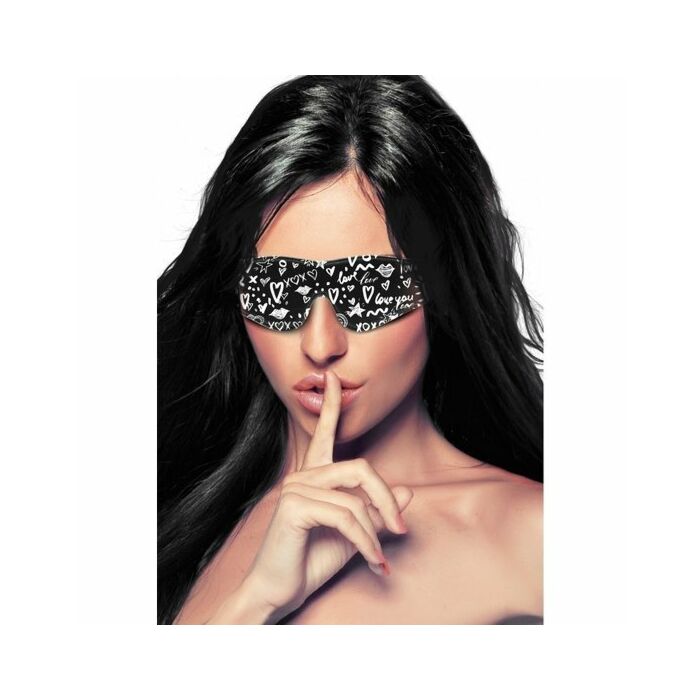 Máscara bdsm love street art fasion - negro