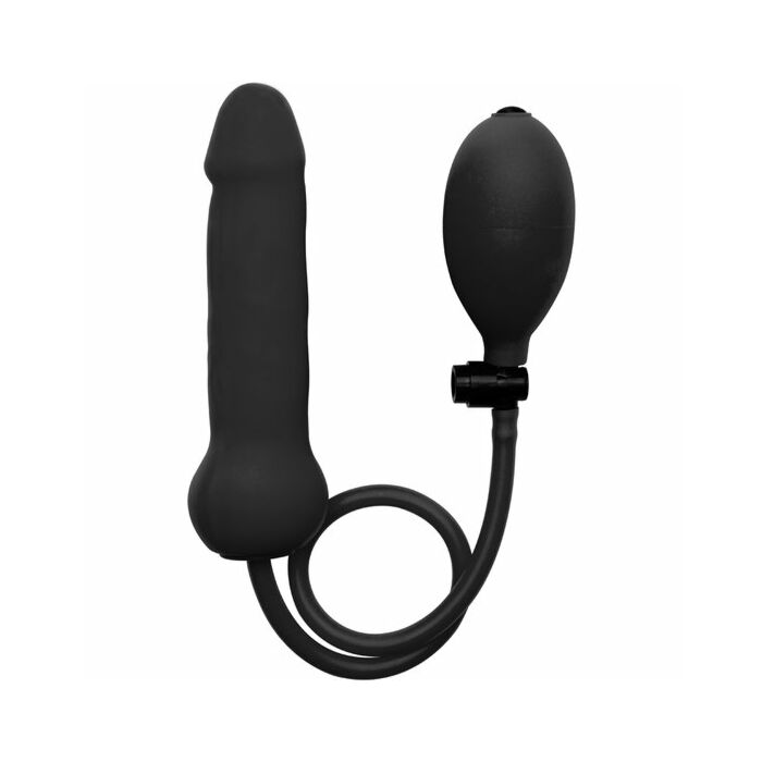 Ouch inflatable silicone plug black dong
