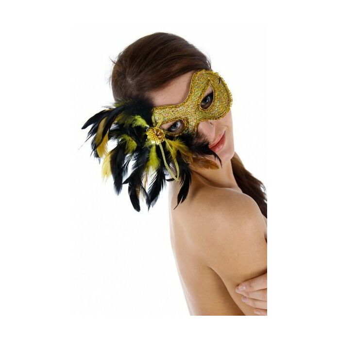 Venetian mask yellow finish