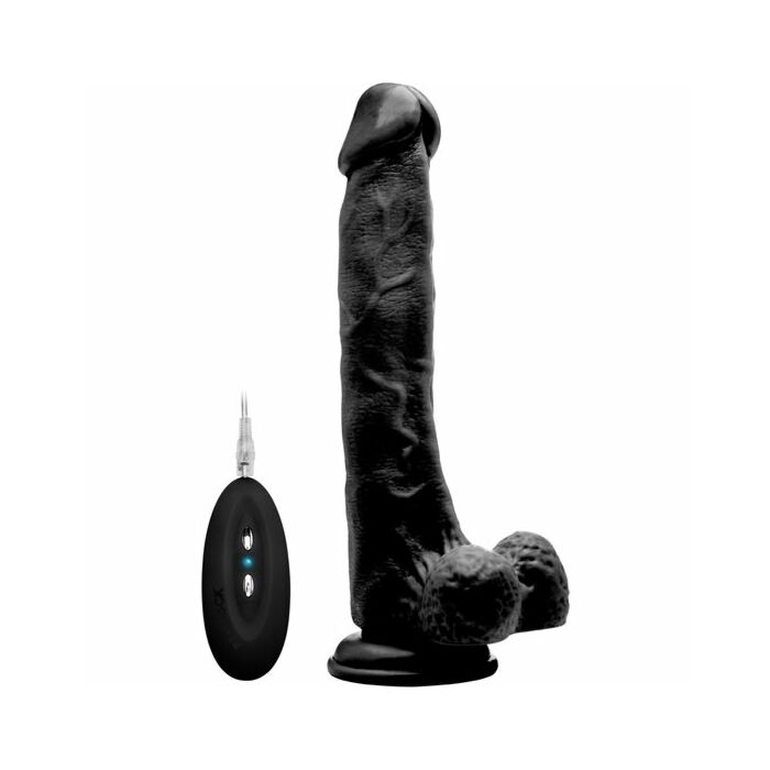 Real rock 005 black vibrator 100 realistico 27 ​​cm