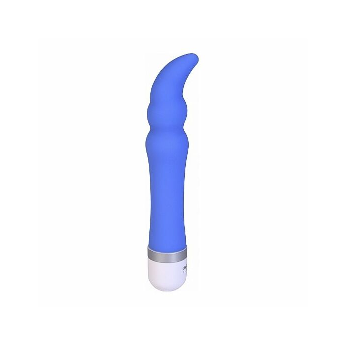Silicone vibrator fleur de lis silky blue g