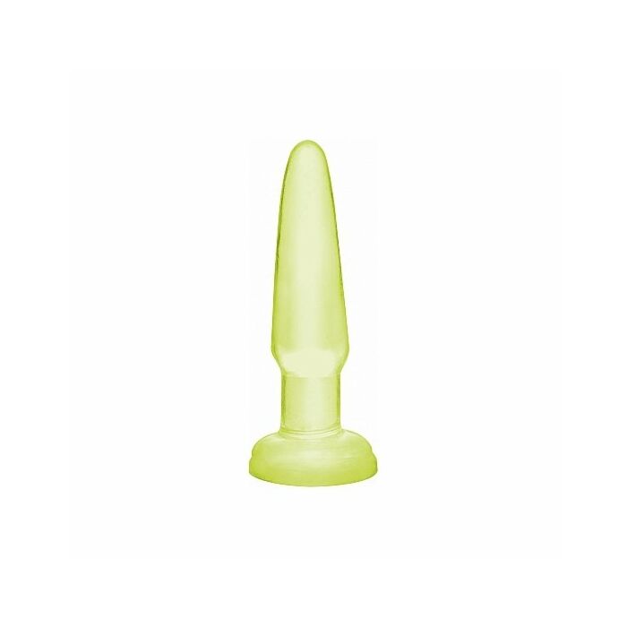 Basix gelatin mini anal plug 9 cm luminescent