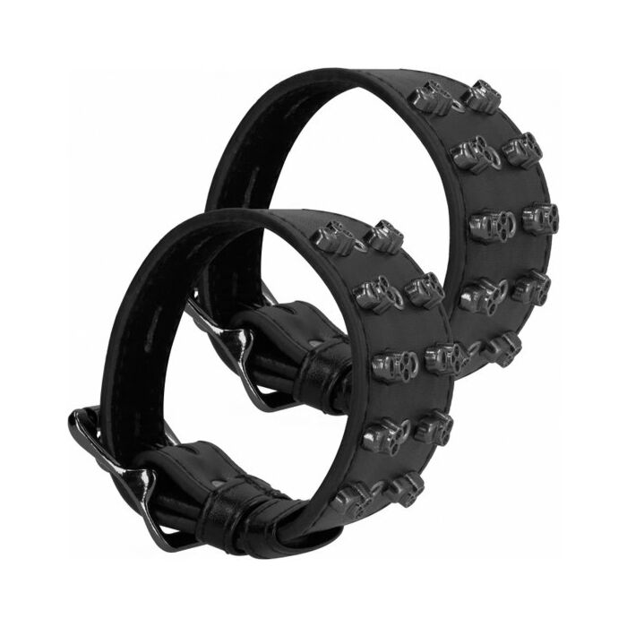 Ouch! skulls and bones - esposas con calaveras - negro