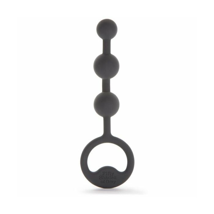 Fifty shades of gray silicone anal beads