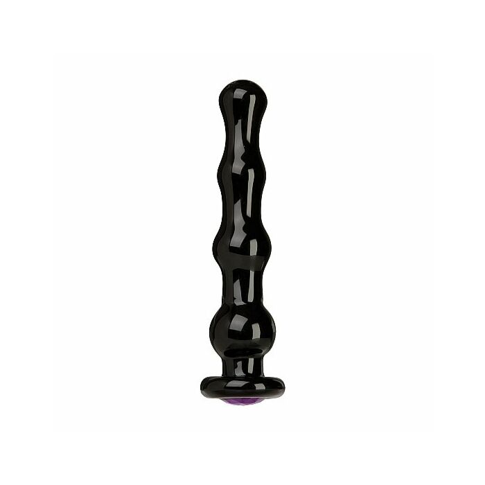 Unique anal plug black glass