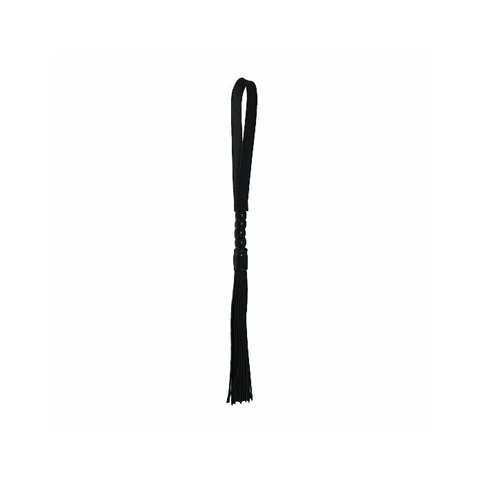 Flogger whip with latex strips