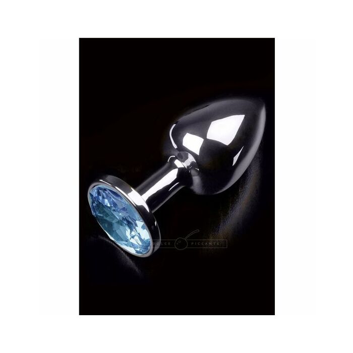 Plug anal jewelery small silver / blue