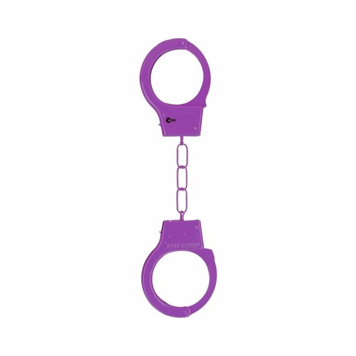 Purple metal handcuffs