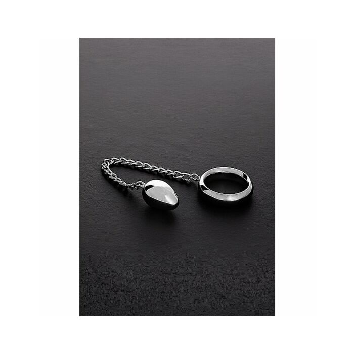Anillo donut c-ring y huevo anal con cadena (50/50mm)
