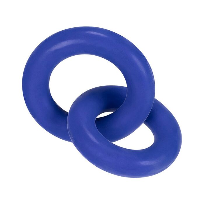 Interlocking duo rings - blue