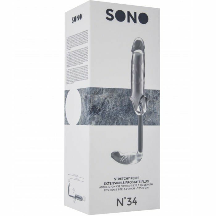 Sono n 34 extensor for penis with transparent elastic plug