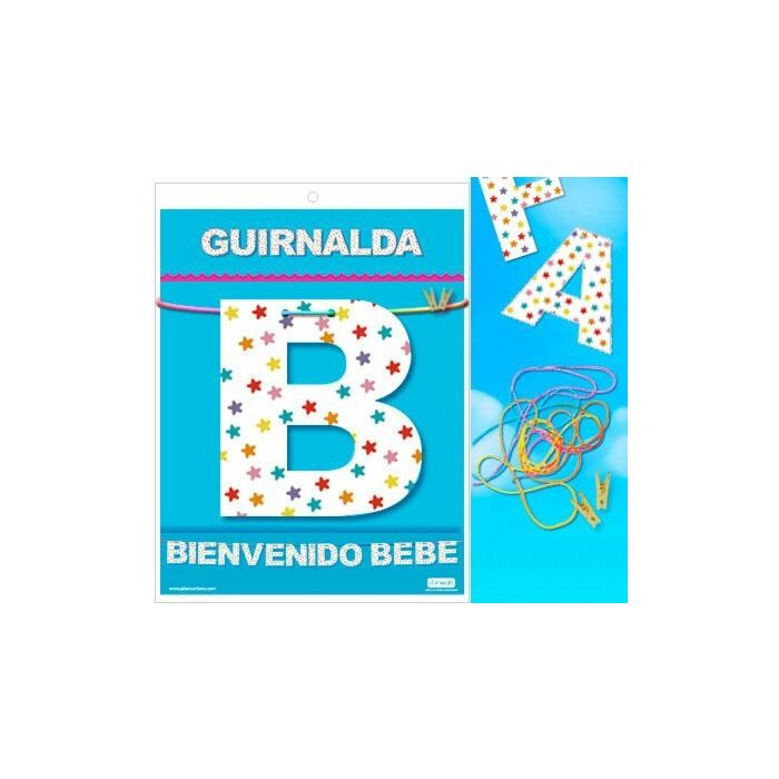 Guirnalda bienvenido bebe (cartulina 220gr)