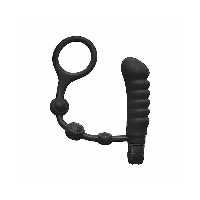 My cockring plug vibrador con anillo - negro