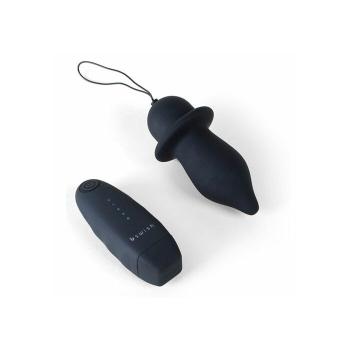 B swish bfilled classic black anal plug remote control
