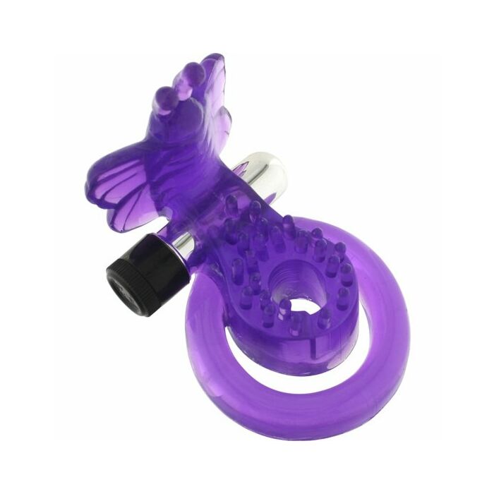 Ring Cock and purple butterfly gelatin
