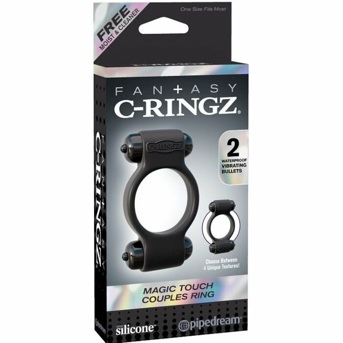 Fantasy c-ring double ring s magic black silicone vibrator