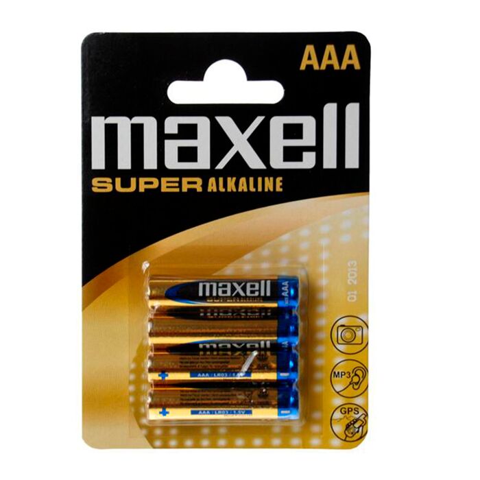 Maxell pila super alkaline aaa lr03 blister*4