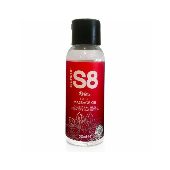 S8 aceite de masaje relax: té verde y flor lila - 50ml