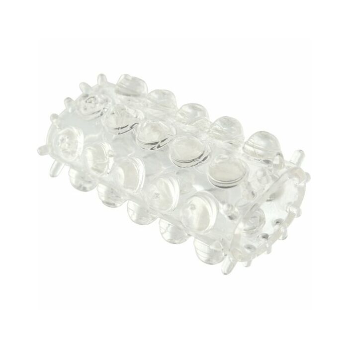 Super stretchy cover for textured transparent penis