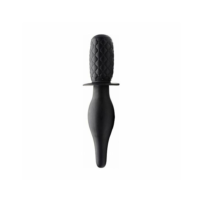 The drop 10x plug vibrador de silicona negro