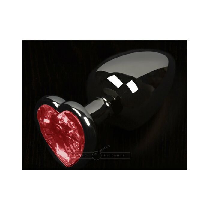 Graphite red heart plug - s