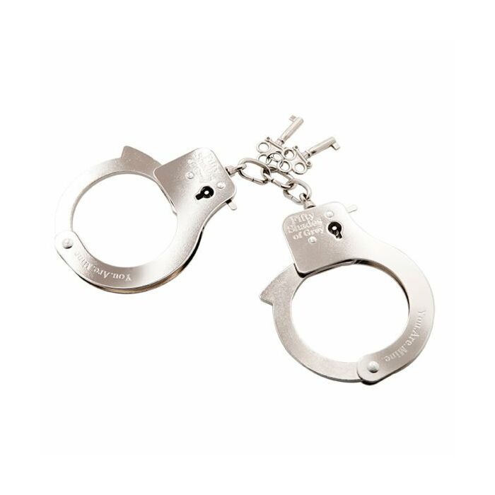 Fifty shades of gray metal handcuffs
