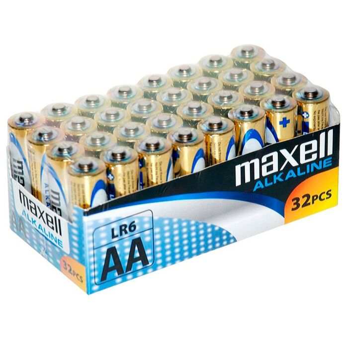 Pack Alkaline Battery AA LR6 Maxell 32 pcs.