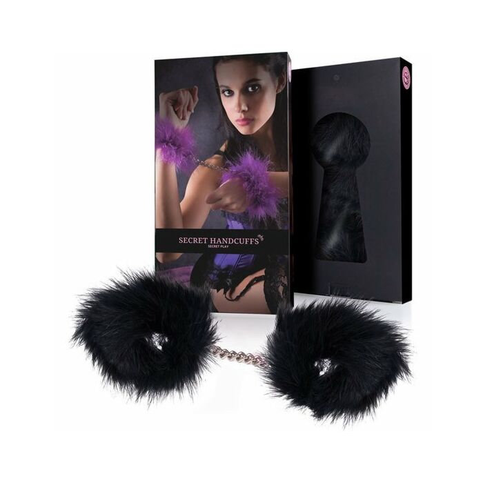Handcuffs black marabou