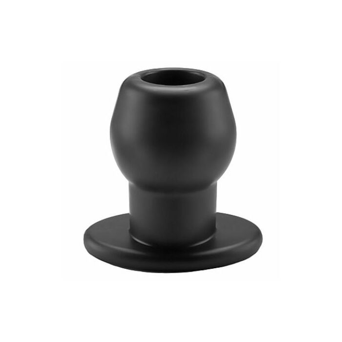 Perfect fit tunnel plug dildo black l