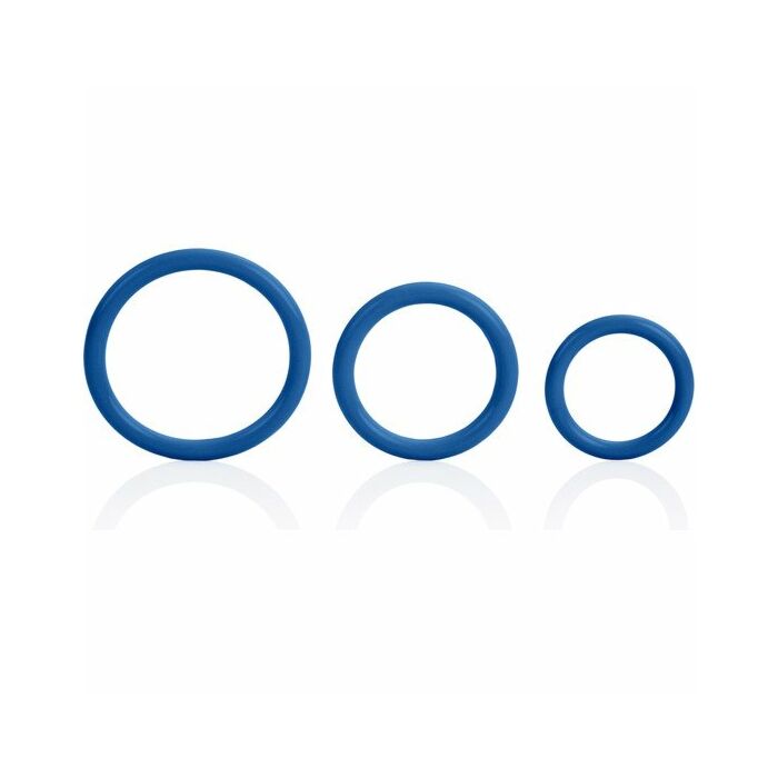 Blue Triple Waves of Pleasure Ring