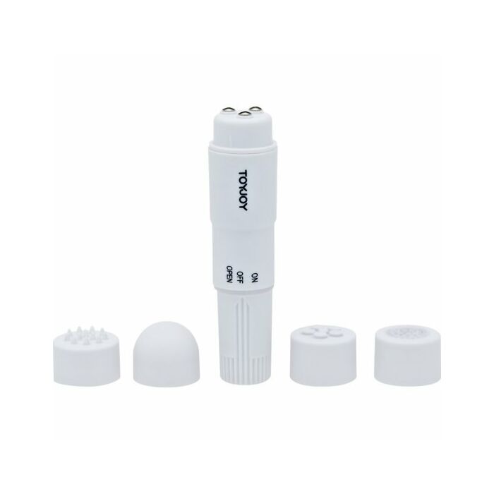 vibrating bullet with white interchangeable heads