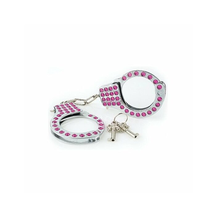Fetish fantasy pink rhinestone handcuffs
