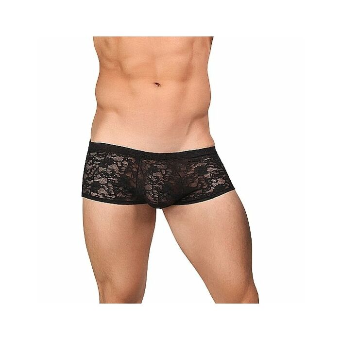 Male black lace boxer power