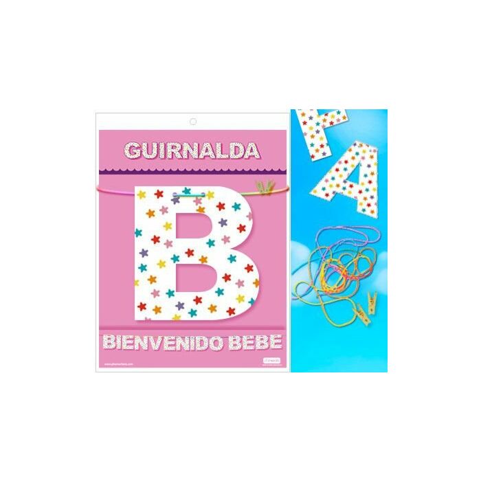 Guirnalda bienvenido bebe (cartulina 220gr)