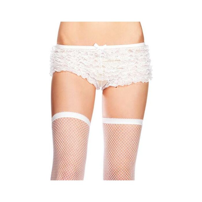 Leg avenue frilly white lace panties