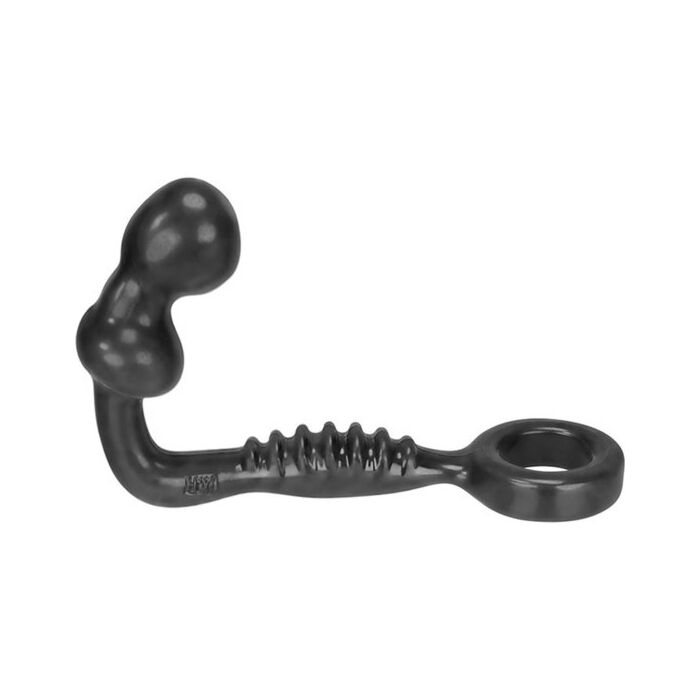 Ripple asslock ring with plug - black