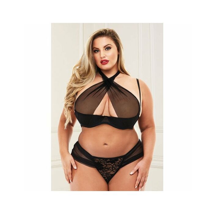 Criss cross bikini set black - conjunto