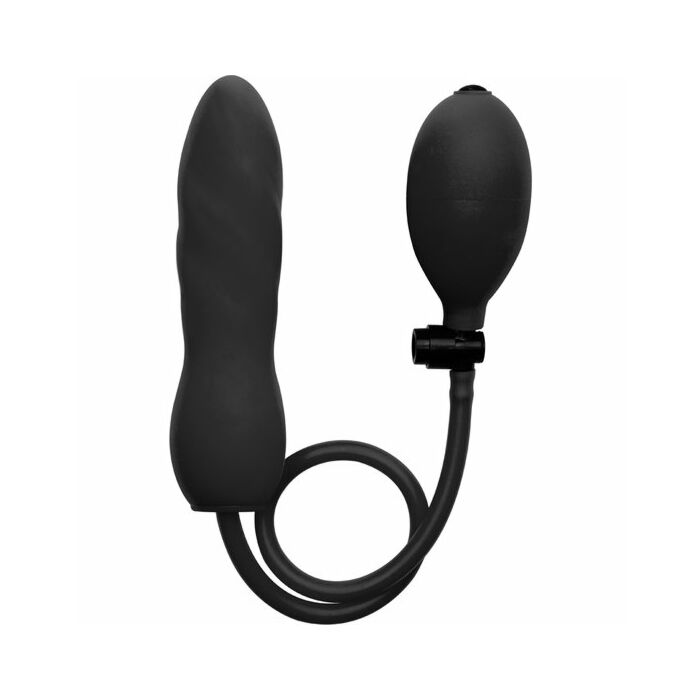 Ouch inflatable plug black silicone twist