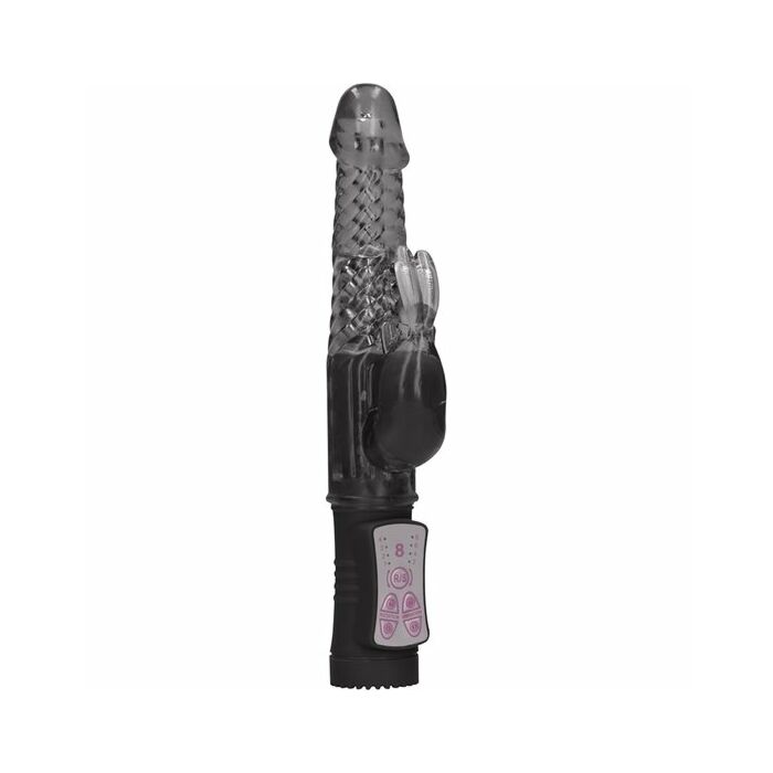 Vibrador conejito con rotación - negro