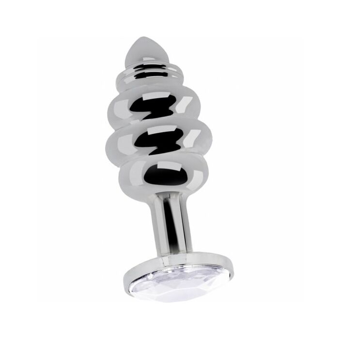 Love plug de corazon espiral 6.35 cm plata