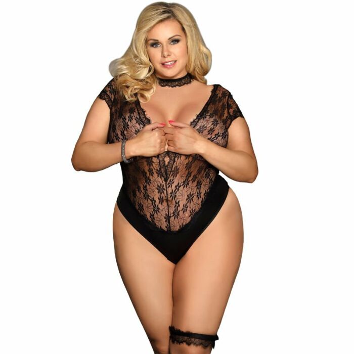 Subblime queen plus teddy con collar y liga