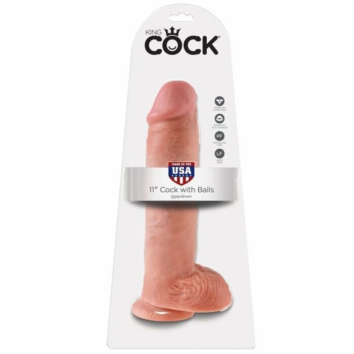 King cock realistic penis with testicles 28 cm